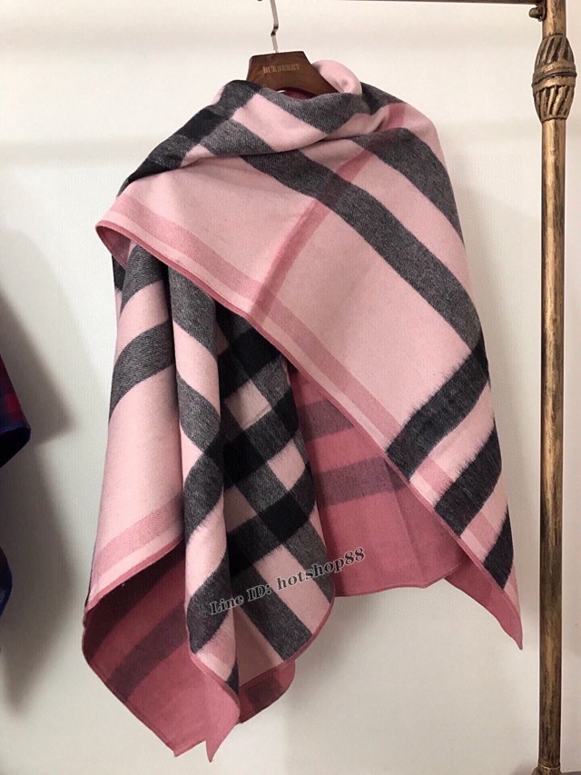 BURBERRY專櫃新款巴寶莉經典雙面斗篷AB面雙面兩穿羊絨斗篷披肩 mmyj2312